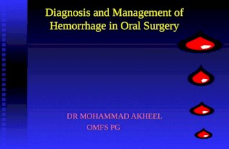 Hemorrage in oral surgery