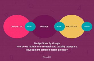 Design Sprint by Google: How do we include user research and usability in a development-centered design process?