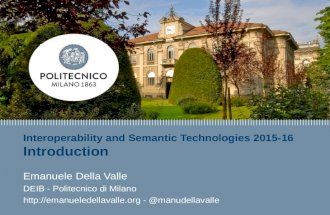 IST16-01 - Introduction to Interoperability and Semantic Technologies