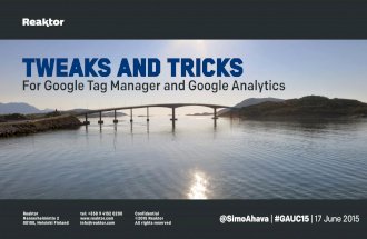 Tricks and tweaks for Google Analytics and Google Tag Manager