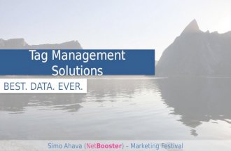Tag Management Solutions - Best Data Ever (Marketing Festival 2014)