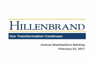 2017 annual shareholders meeting presentation  final 2-20-17