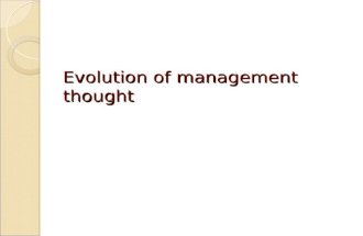 Evolution of Management Thought