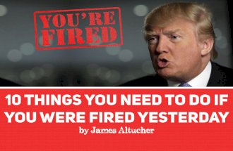 What To Do If You Were Fired Yesterday