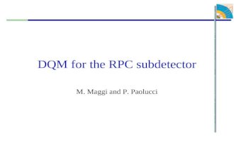DQM for the RPC subdetector M. Maggi and P. Paolucci.