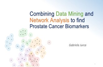 Combining Data Mining and Network Analysis to find Prostate Cancer Biomarkers Gabriela Jurca 1.