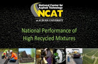 National Performance of High Recycled Mixtures. 2 Outline Trends in RAP and RAS usage and practices Motivations for higher recycled contents Barriers.