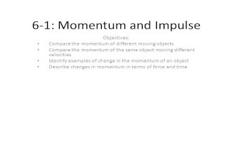 6-1: Momentum and Impulse
