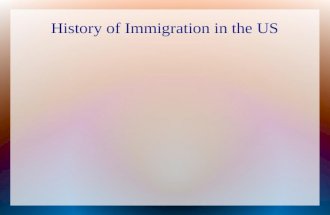 History of Immigration in the US. General structure of immigration Waves (then troughs) of immigration  Reasons for immigration  Reactions to immigration.