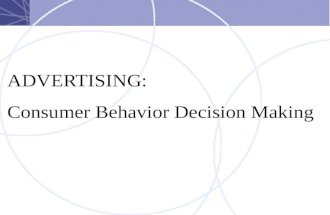 ADVERTISING: Consumer Behavior Decision Making. Freud: the Subconscious Early 1900s: –ID, Superego, and Ego –People are driven by instincts not aware.