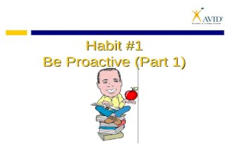 Habit #1 Be Proactive (Part 1)