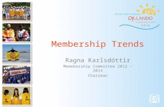 Membership Trends Ragna Karlsdóttir Memebership Committee 2012 – 2014 Chairman.