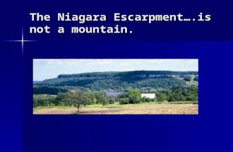 The Niagara Escarpment….is not a mountain.. Western Cordillera.