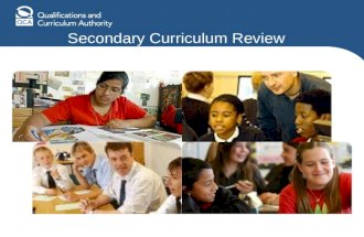 Secondary Curriculum Review Implications for teacher trainers.