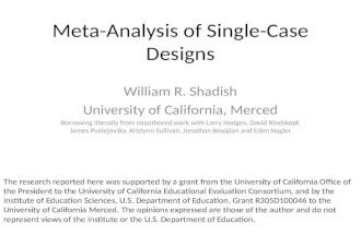 Meta-Analysis of Single-Case Designs