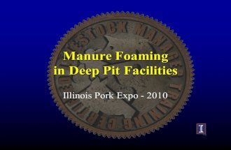Manure Foaming in Deep Pit Facilities Illinois Pork Expo - 2010.