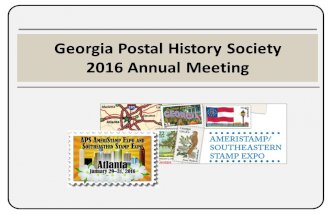 Georgia Postal History Society 2016 Annual Meeting.