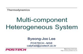 Byeong-Joo Lee  Multi-component Heterogeneous System Byeong-Joo Lee POSTECH - MSE