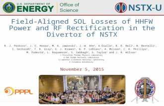 1Field-Aligned SOL Losses of HHFW Power and RF Rectification in the Divertor of NSTX, R. Perkins, 11/05/2015 R. J. Perkins 1, J. C. Hosea 1, M. A. Jaworski.