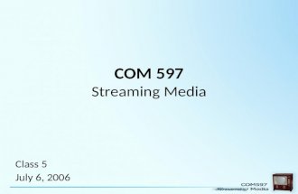 COM 597 Streaming Media Class 5 July 6, 2006. Fortune 1000 Companies expectations on Streaming Budgets 2004.