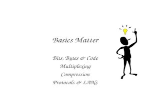 Basics Matter Bits, Bytes  Code Multiplexing Compression Protocols  LANs.