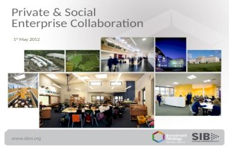 Private  Social Enterprise Collaboration 1 st May 2012.