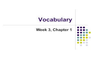 Vocabulary Week 3, Chapter 1. Absolve (verb) After it was proven by video camera that Mr. Engstrand did not double-dip his taquitos into the salsa bowl,