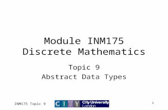 INM175 Topic 9 1 Module INM175 Discrete Mathematics Topic 9 Abstract Data Types.