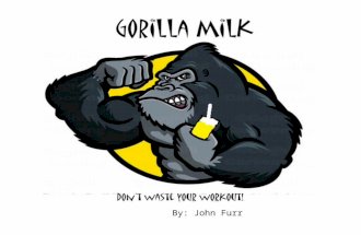 By: John Furr.  Gorilla Milk is a new post- workout anabolic recovery shake.  Gorilla Milk combines the benefits of whey protein, glutamine, and tribulus/terrestris.