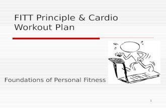 FITT Principle  Cardio Workout Plan Foundations of Personal Fitness 1.