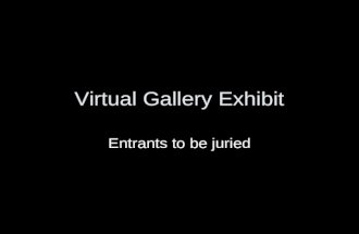 Virtual Gallery Exhibit Entrants to be juried. Ceramics 1.