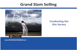 Grand Slam Selling Conducting the Site Survey  .