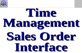 TimeManagement Sales Order Interface. Time Management Sales Order Interface WMN2001S Page 2