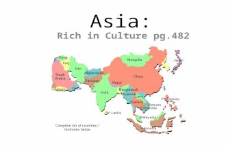 Asia: Rich in Culture pg.482. Section 1: East Asia Key Terms : commune, dialect, nomad, homogenous In…