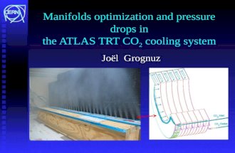 Manifolds optimization and pressure drops in the ATLAS TRT CO 2 cooling system Joël Grognuz.