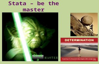 Stata – be the master Stata. “After I have run my standard commands, what can I do to make my model…