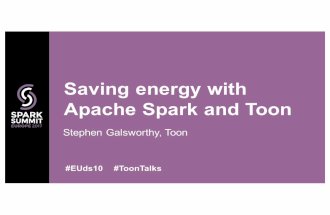 Saving Energy with Apache Spark and Toon with Stephen Galsworthy