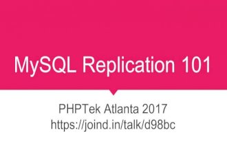 MySQL 101 PHPTek 2017
