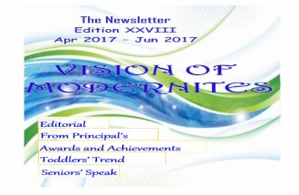 Newsletter  for the month of April-June 2017