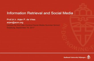 Information Retrieval and Social Media