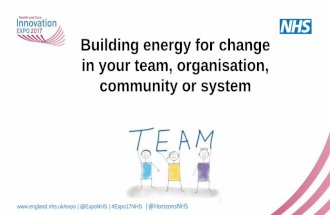 Building energy for change in your team, organisation, community or system