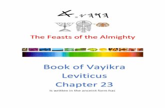 The feasts of the Almighty  (vayikra 23)