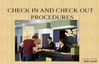 CHECK IN AND CHECK OUT PROCEDURES IN HOTEL