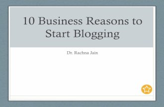 10 Business Reasons to Start Blogging