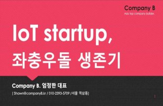 [Company B] IoT 사물인터넷 스타트업 좌충우돌 생존기