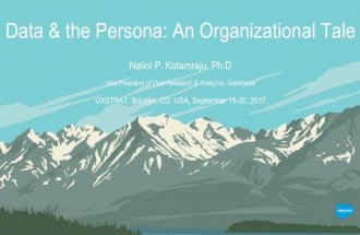 UX STRAT USA 2017: Nalini Kotamraju, "Data and the Persona: An Organizational Romance"