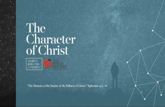 The Character of Christ Part 2