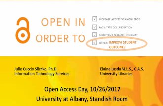 UAlbany Open Access Day Presentation on OER Grant