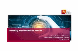In-Memory Apps for Precision Medicine