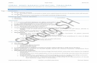 Soft Tissues & Dentoalveolar Injuries (Oral & Maxillofacial Trauma)